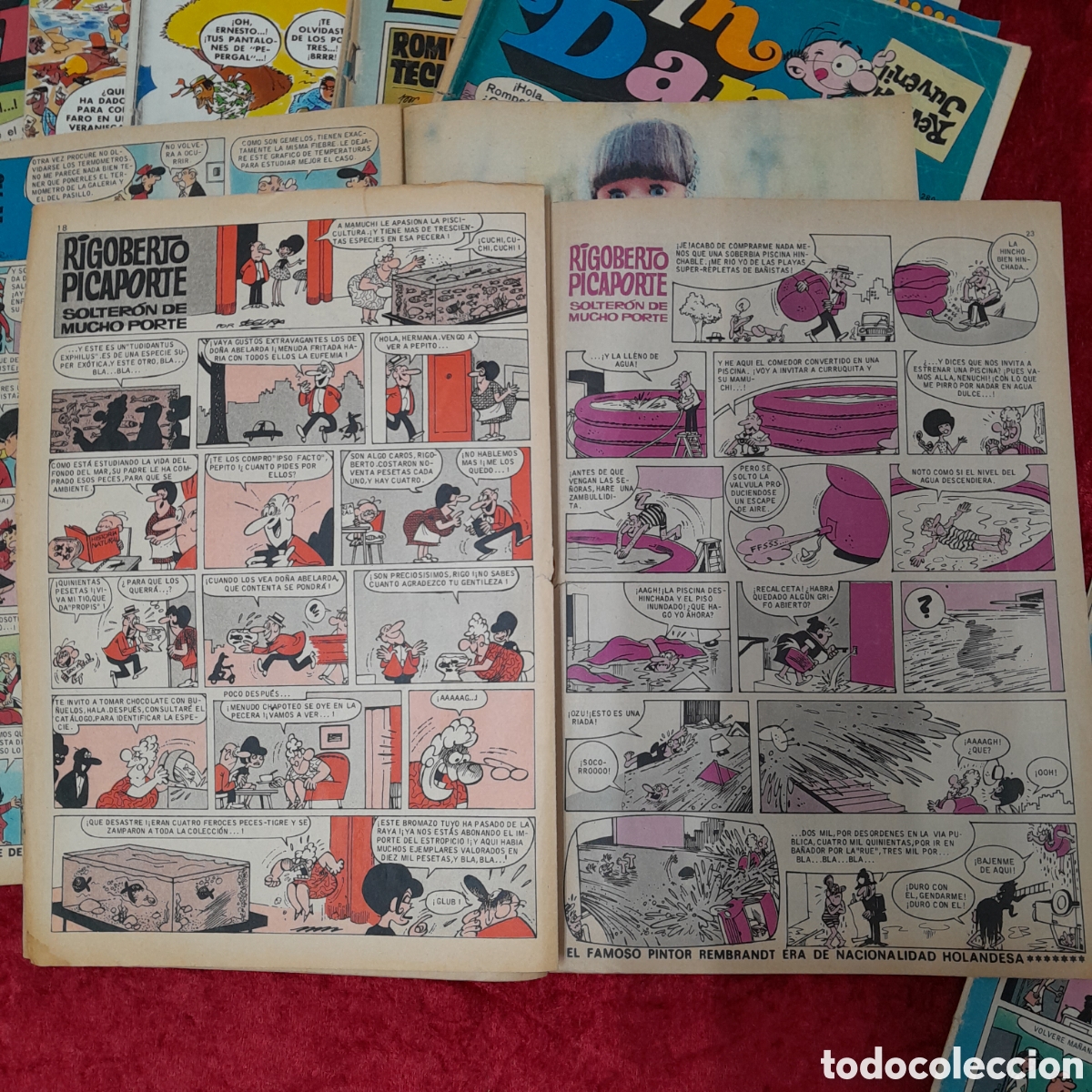 Tebeos: COM-420. LOTE DE REVISTAS COMICS DIN DAN. - Foto 3