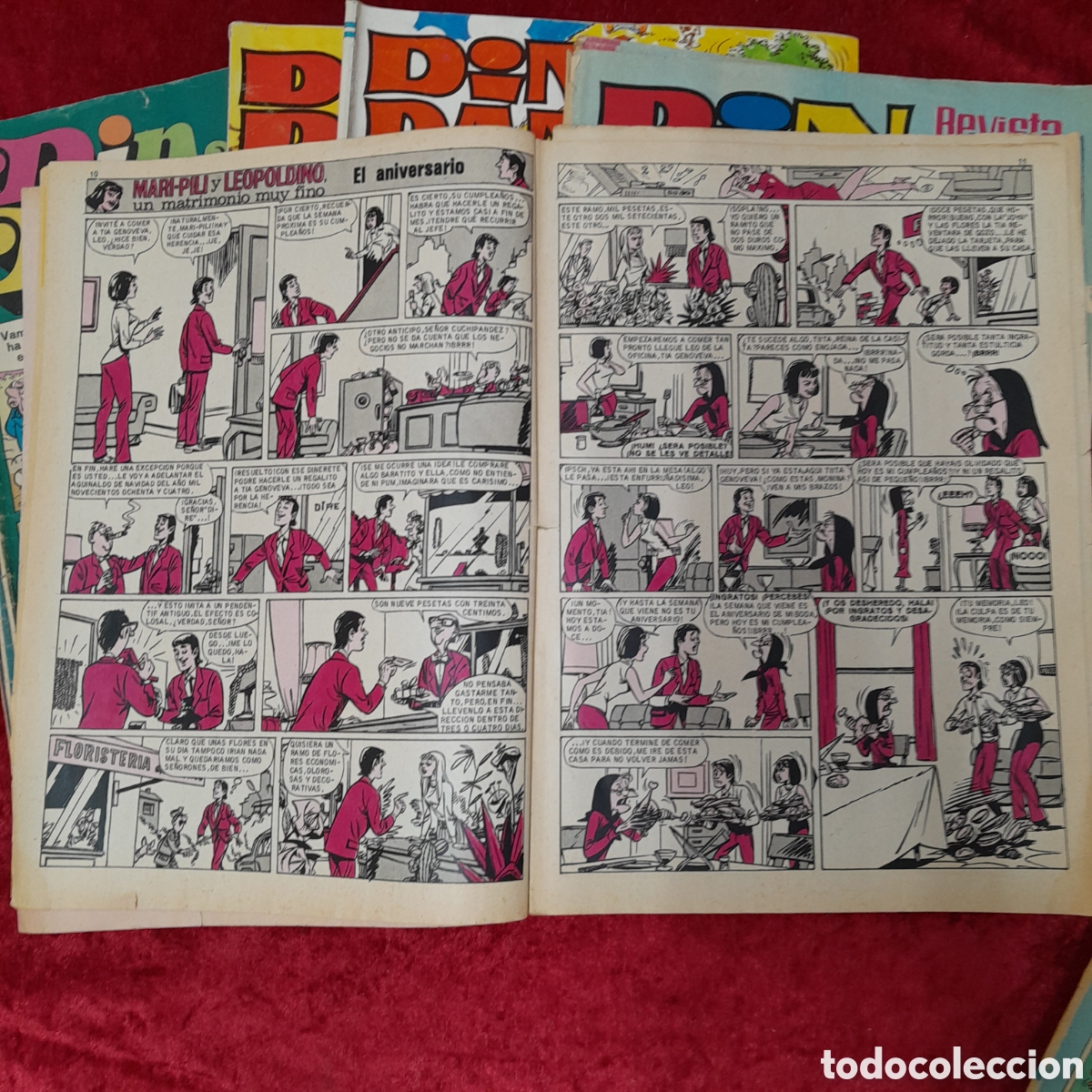 Tebeos: COM-420. LOTE DE REVISTAS COMICS DIN DAN. - Foto 4