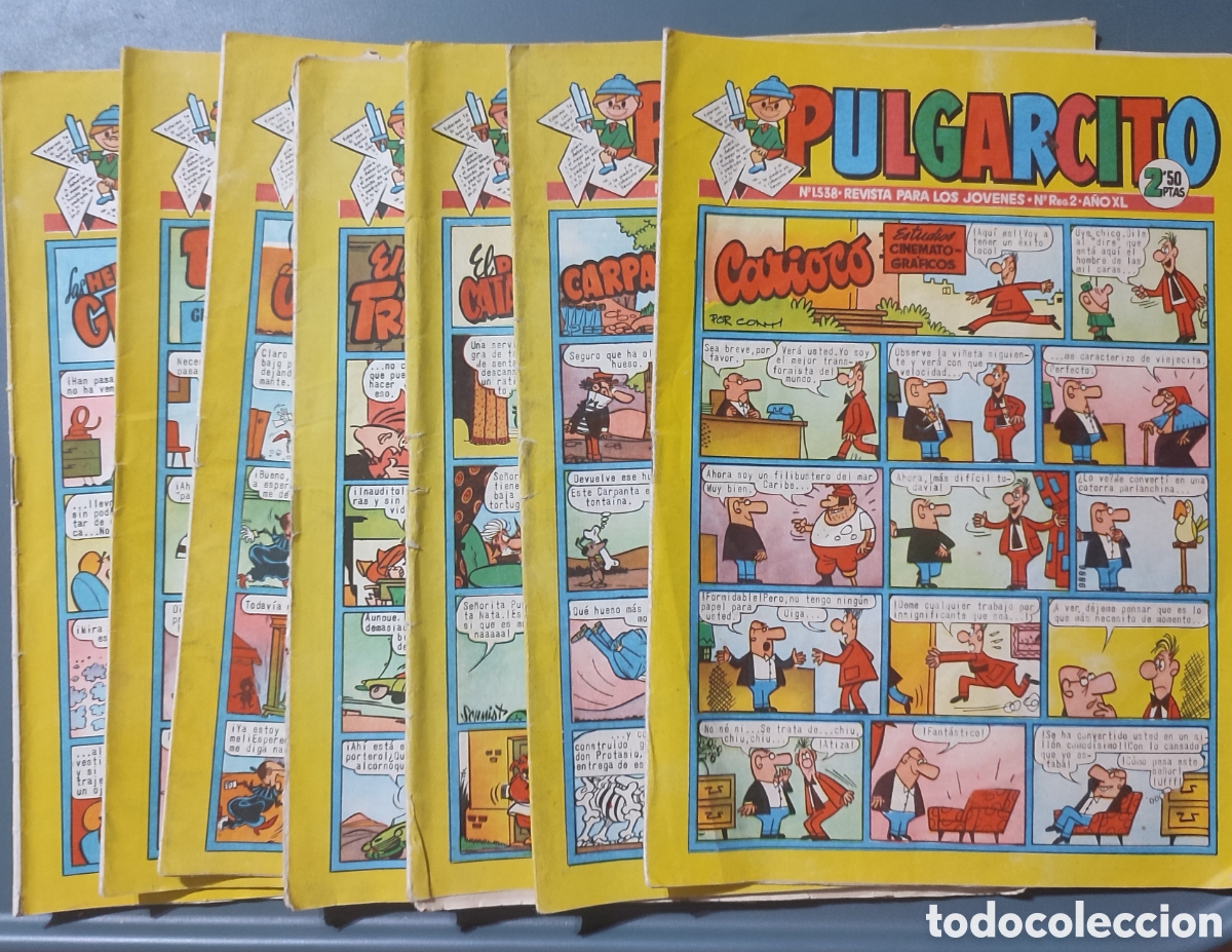 Tebeos: Lote de 7 Pulgarcitos.Año 1961