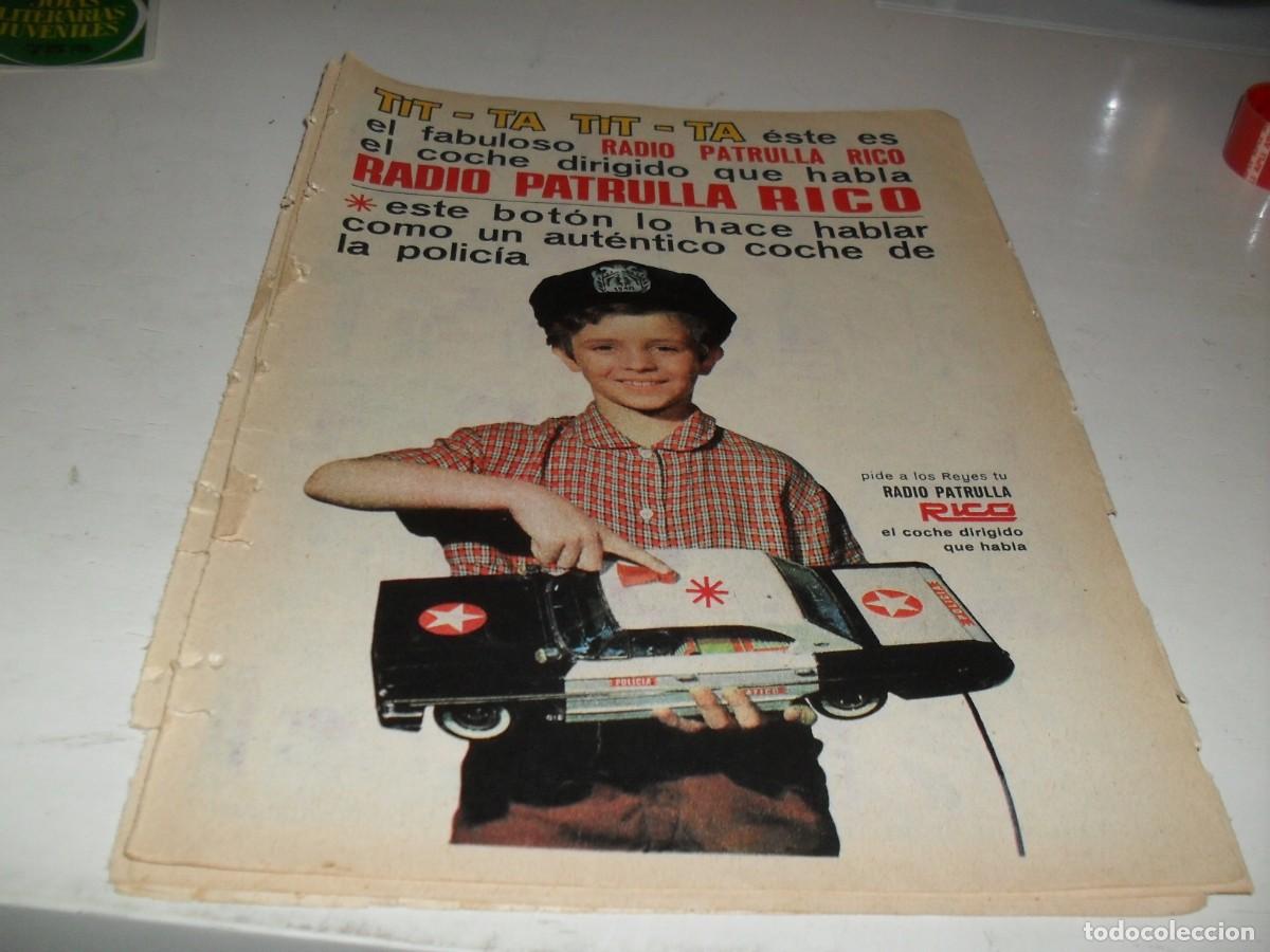 Tebeos: LAMINA PUBLICITARIA RADIO PATRULLA RICO,DE UN TEBEO DE BRUGUERA,1968.