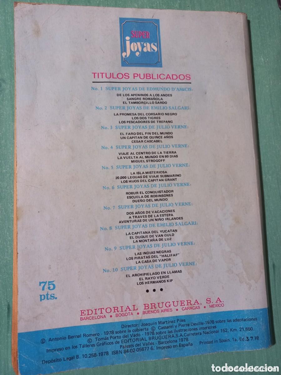 Tebeos: COMIC S&Uacute;PER JOYAS DE EMILIO SALGARI 1978 - Foto 3