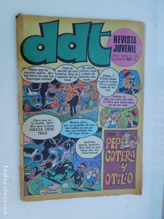 Livros de Banda Desenhada: DDT REVISTA JUVENIL N&ordm; 421 - BRUGUERA 1975