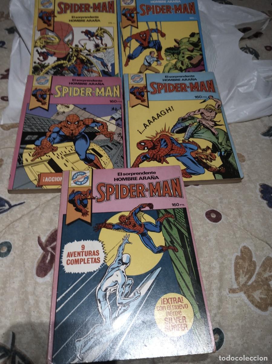 Tebeos: Spiderman lote de 5 n&uacute;meros Pocket de Ases - Foto 1
