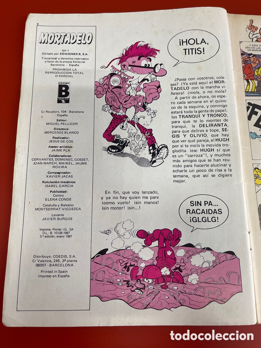 Tebeos: C&Oacute;MIC MORTADELO NUMERO 1 DE EDICIONES B DE BRUGUERA, A&Ntilde;O 87. - Foto 4