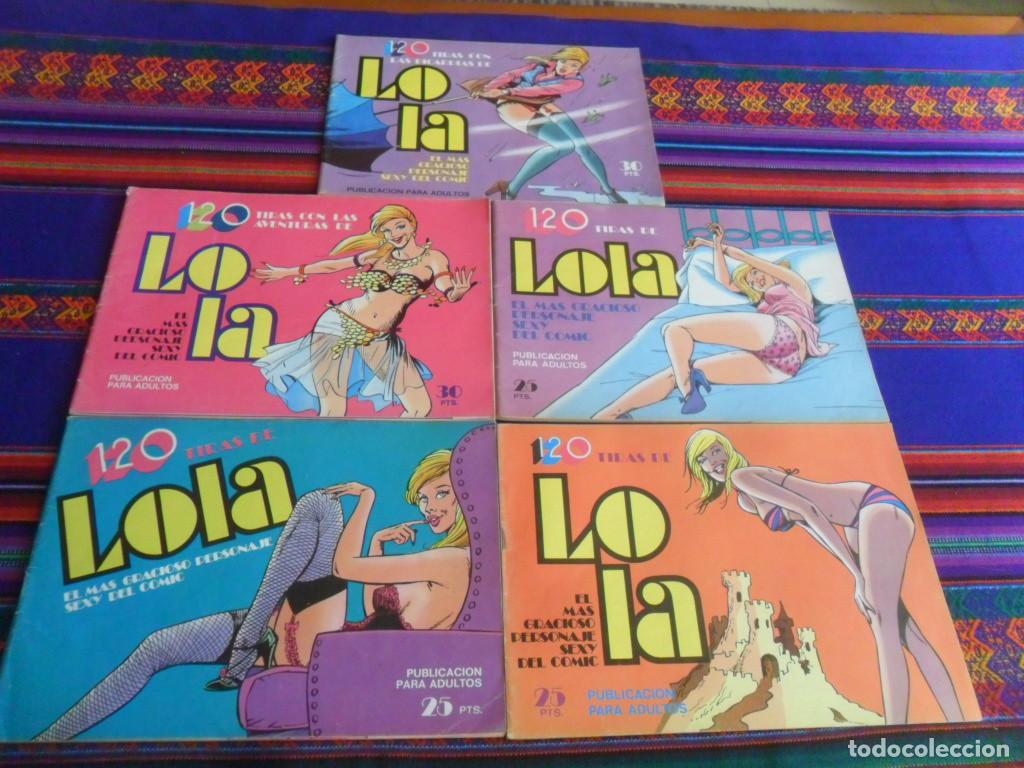 Comics: 120 TIRAS DE LOLA N&ordm;S 6, 10, 11, 17 Y 19. BRUGUERA 1975. 25 PTS. BUEN ESTADO.