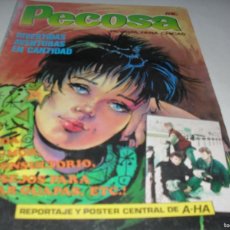 Tebeos: PECOSA Nº4,CON REPORTAJE Y POSTER DE A-HA,(DE 54),MC.1986.