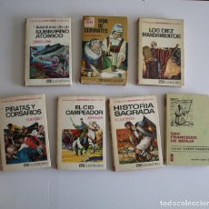 Tebeos: LOTE 7 LIBROS COLECCIÓN HISTORIAS SELECCIÓN SERIE HISTORIA Y BIOGRAFIA EDITORIAL BRUGUERA