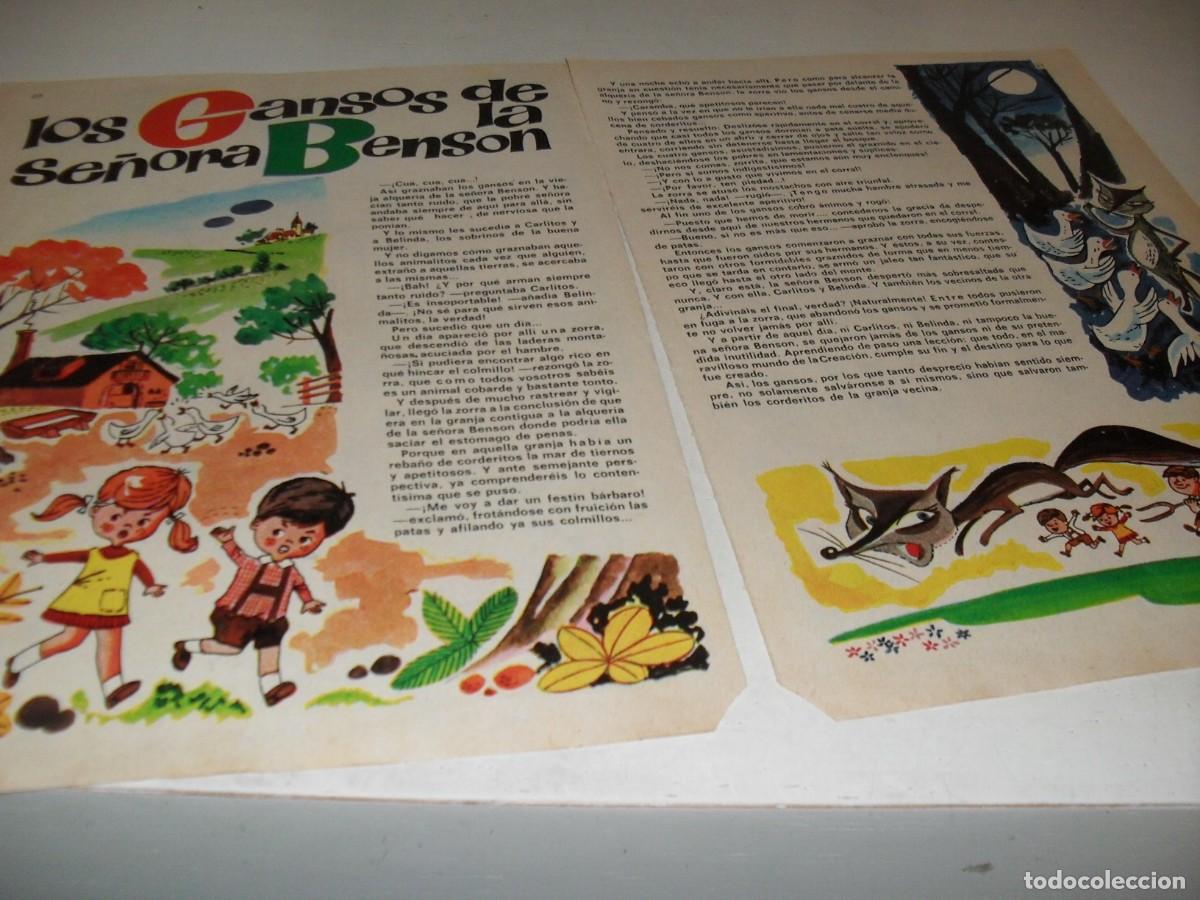 Tebeos: HOJA CON MINICUENTO LOS GANSOS DE LA SE&Ntilde;ORA BENSON,ILUSTRADO POR PE&Ntilde;ARROYA.BRUGUERA,A&Ntilde;OS 70