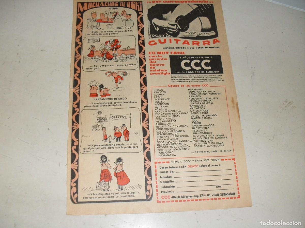 BDs: LAMINA PUBLICITARIA CURSOS POR CORRESPONDENCIA CCC GUITARRA,BRUGUERA,A&Ntilde;OS 70