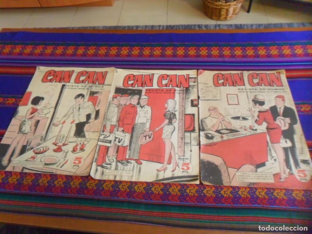 Livros de Banda Desenhada: CAN CAN 2&ordf; &Eacute;POCA N&ordm;S 135, 176 Y 184. BRUGUERA 1966. 5 PTS.