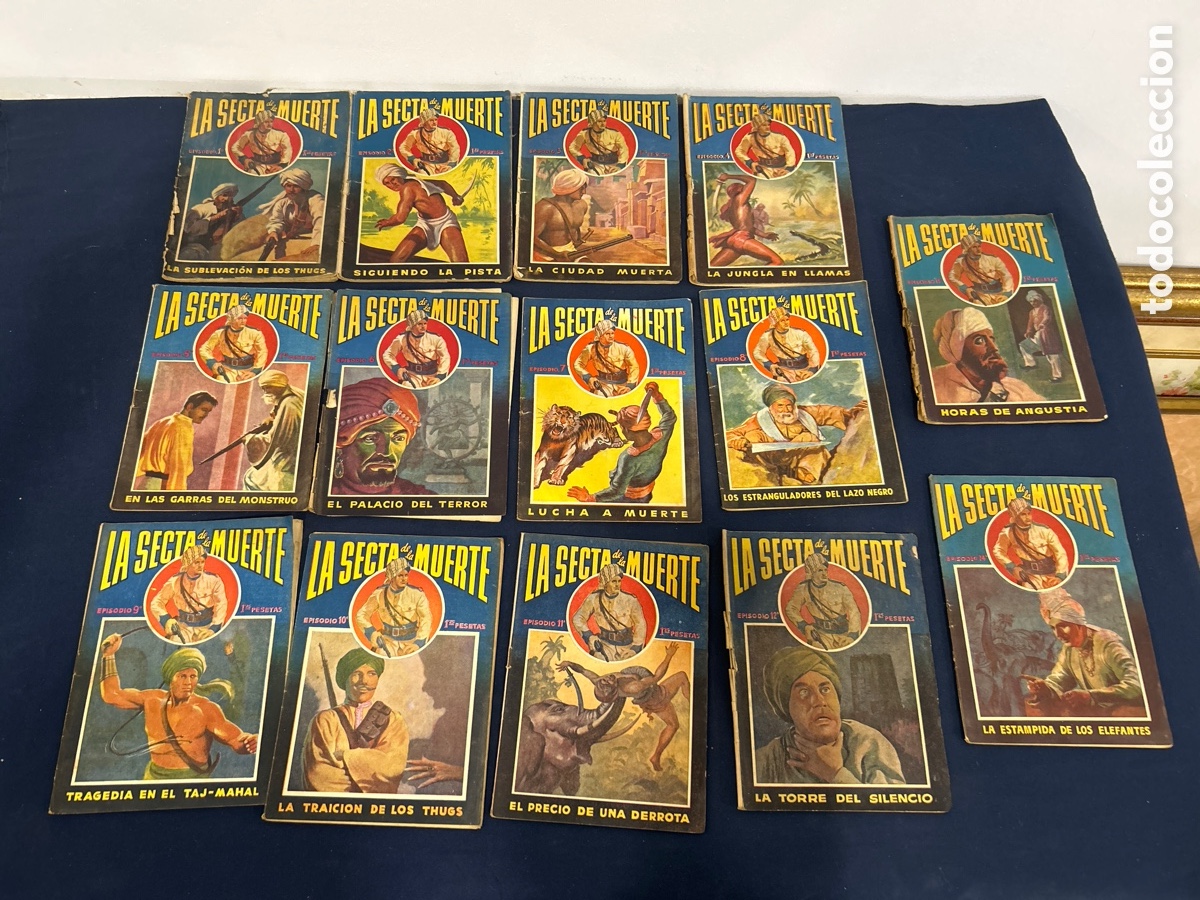 Livros de Banda Desenhada: LA SECTA DE LA MUERTE, EPISODIOS DEL 1 AL 14 -BRUGUERA, 1945