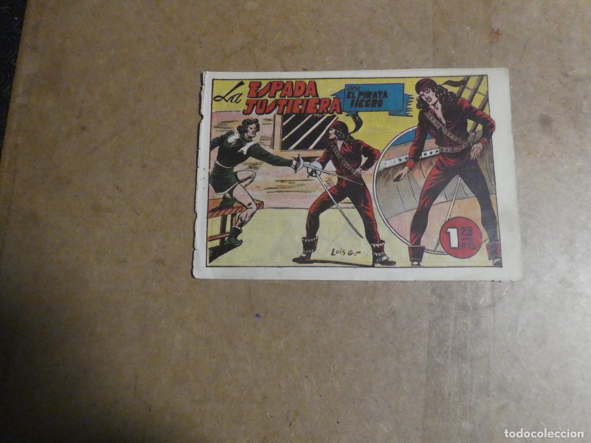 BDs: el pirata negro n&ordm; 2, bruguera 1948, proviene de encuadernaci&oacute;n medidas 16'5 x 24