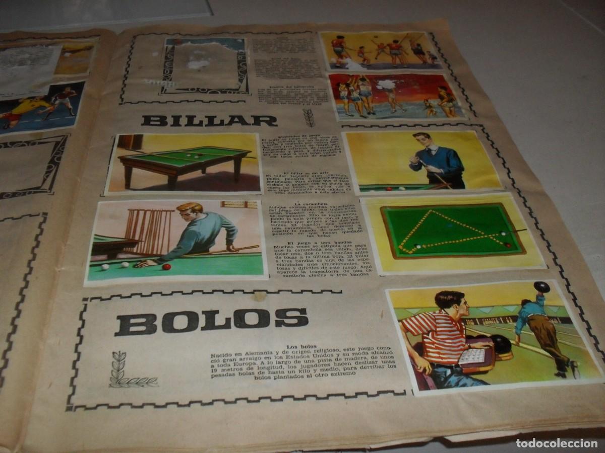 Livros de Banda Desenhada: LAMINA DE CROMOS PAGINA 9-10,CON 13 CROMOS,PROCEDE DE ENCICLOPEDIA DEPORTIVA,EDITA BRUGUERA,A&Ntilde;O 1963