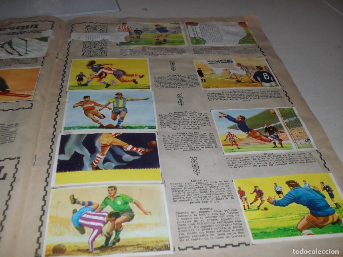 Livros de Banda Desenhada: LAMINA DE CROMOS PAGINA 17-18,CON 10 CROMOS,PROCEDE DE ENCICLOPEDIA DEPORTIVA,BRUGUERA,A&Ntilde;O 1963
