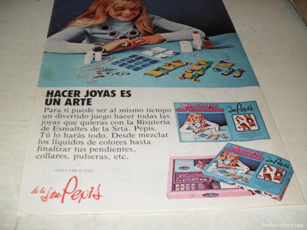 Livros de Banda Desenhada: HOJA PUBLICITARIA HACER JOYAS ES UN ARTE,DE LA SRTA.PEPIS.BRUGUERA,A&Ntilde;OS 70