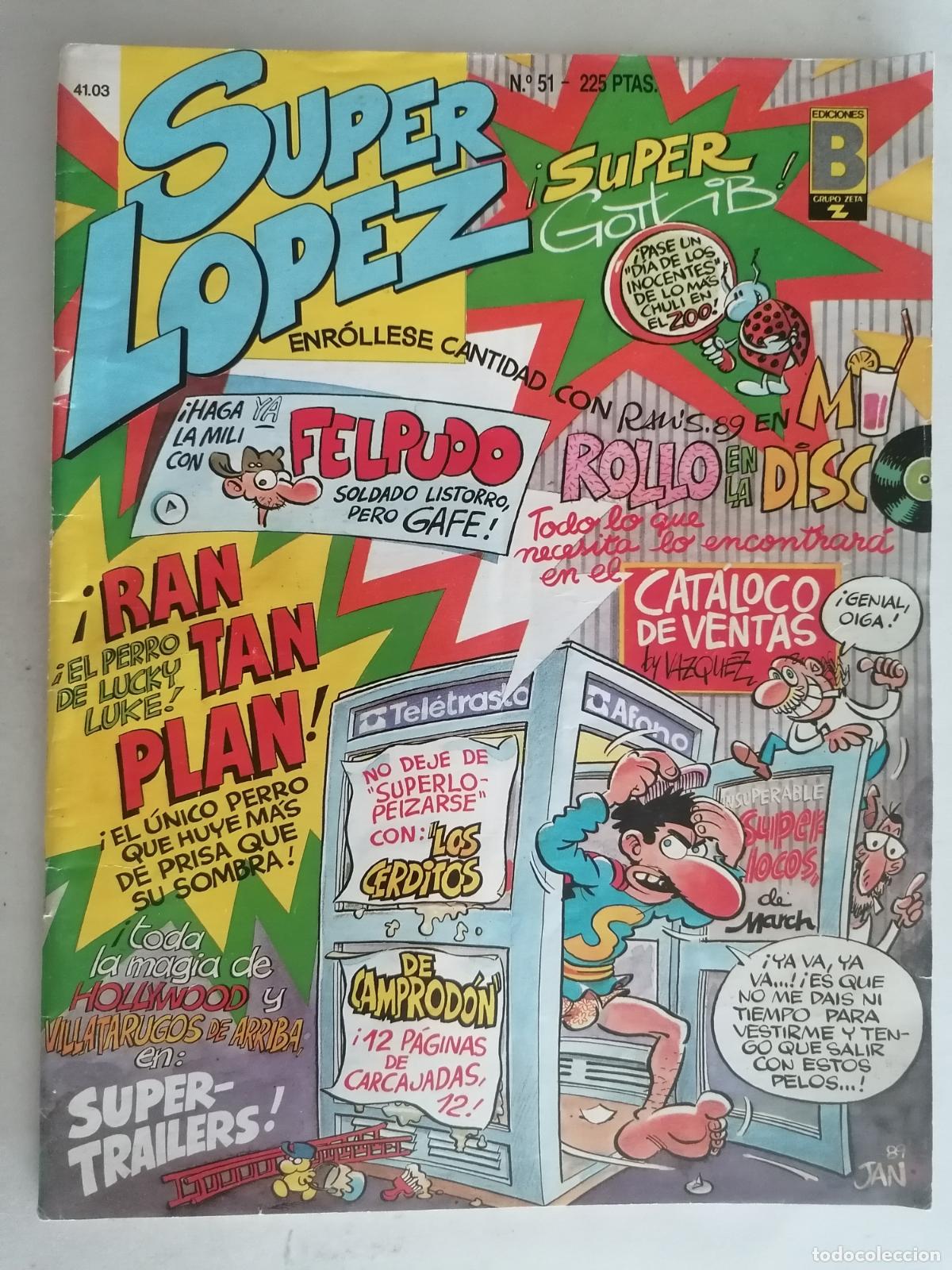 Tebeos: TEBEO SUPER LOPEZ, N&ordm; 51, EDICIONES B - Foto 1