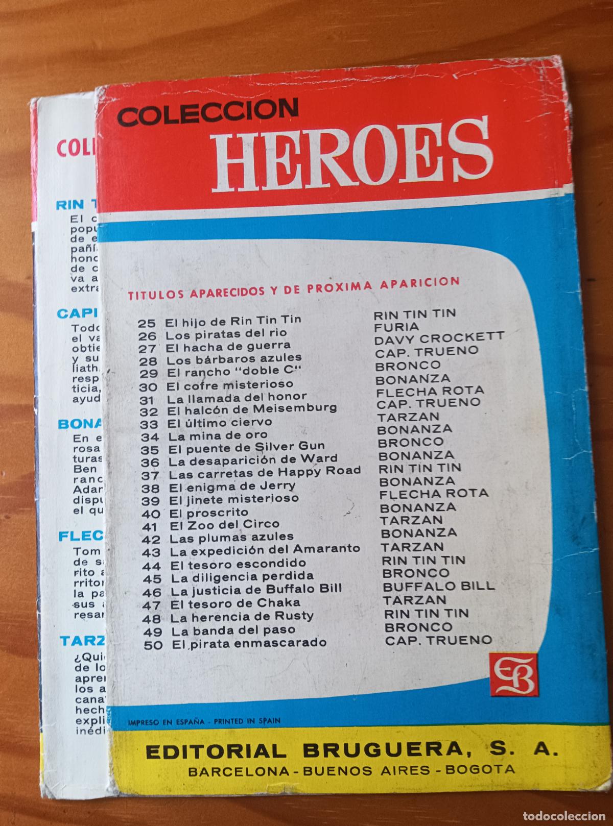 Tebeos: SOBRECUBIERTA COLECCION HEROES 3, RIN-TIN-TIN - Foto 2