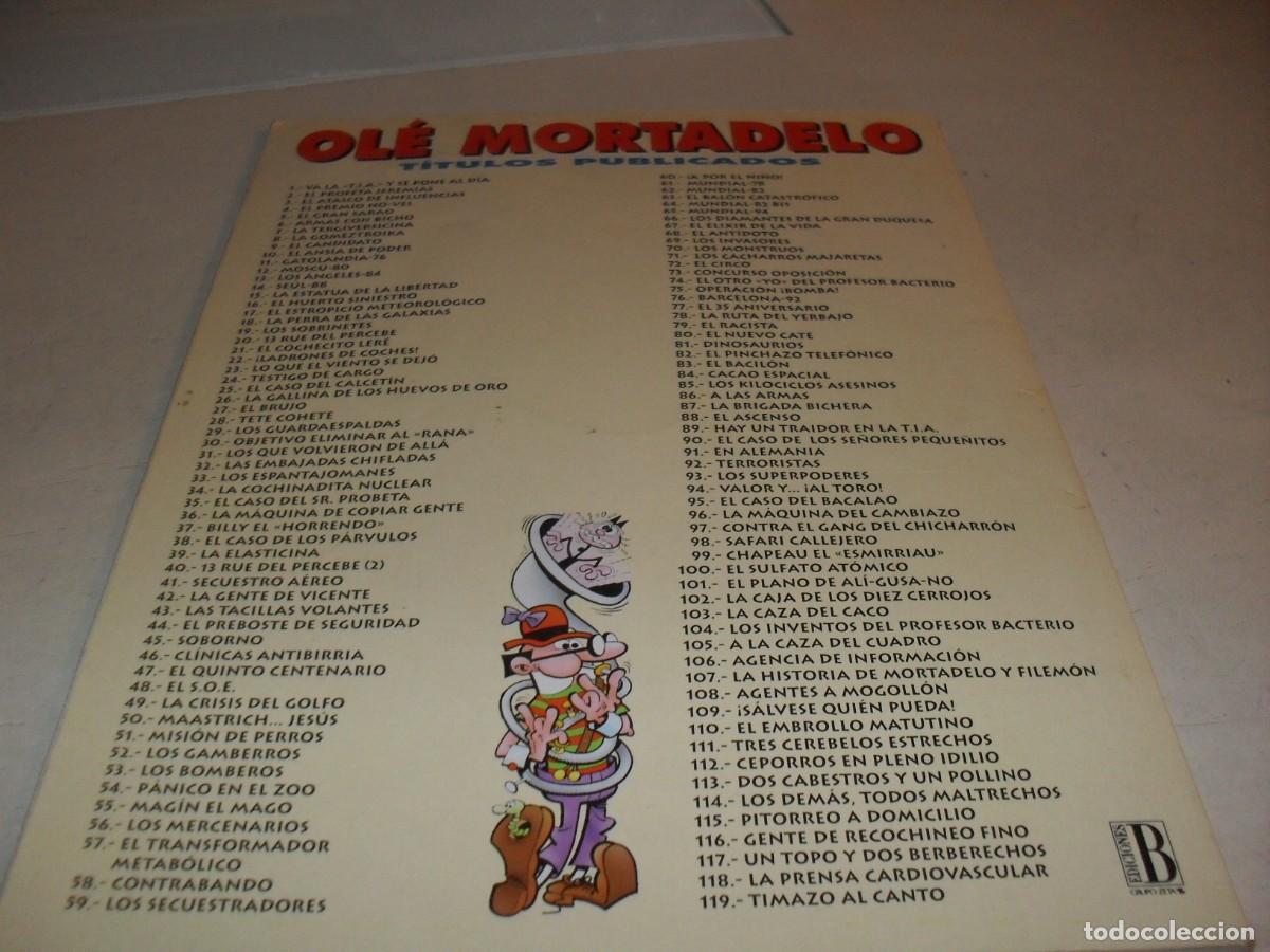 Tebeos: OLE N&ordm; 10 MORTADELO:EL ANSIA DE PODER,2&ordf; EDICION,(DE 219).EDICIONES B,1993 - Foto 2