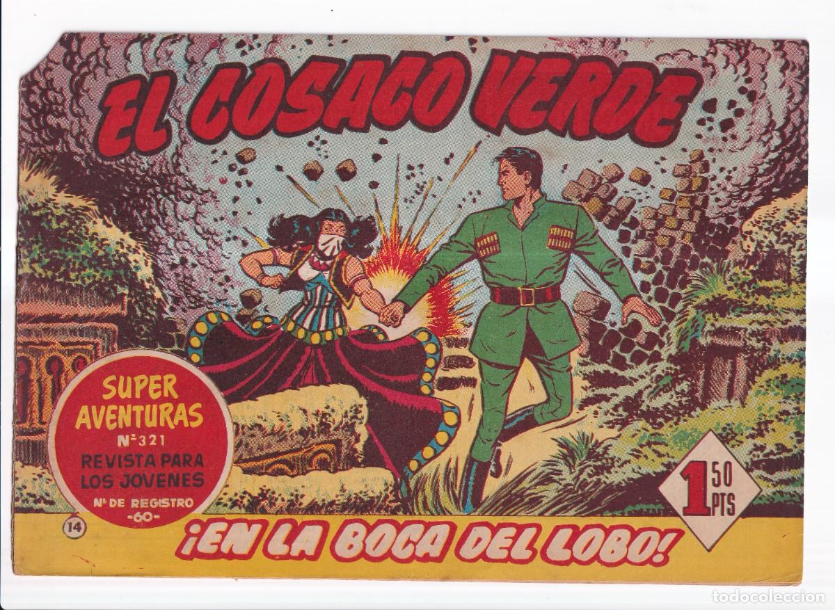 Tebeos: COSACO VERDE, EL : NUMERO 14 ,EN LA BOCA DEL LOBO - Foto 1