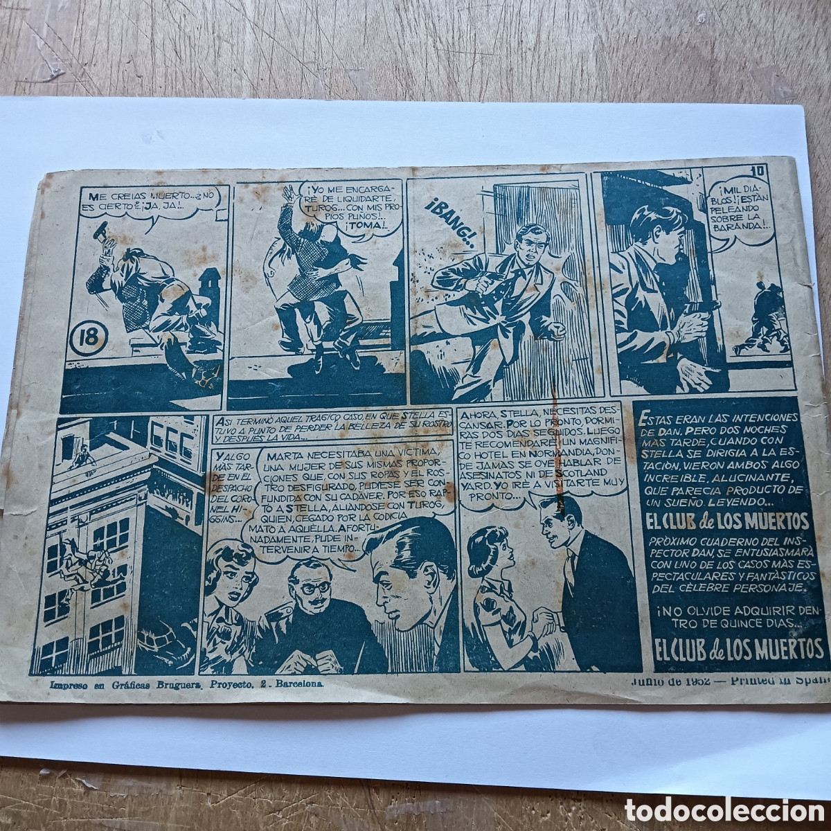 Tebeos: INSPECTOR DAN NUM 18 EDI. BRUGERA A&Ntilde;O 1952 ORIGINAL - Foto 2