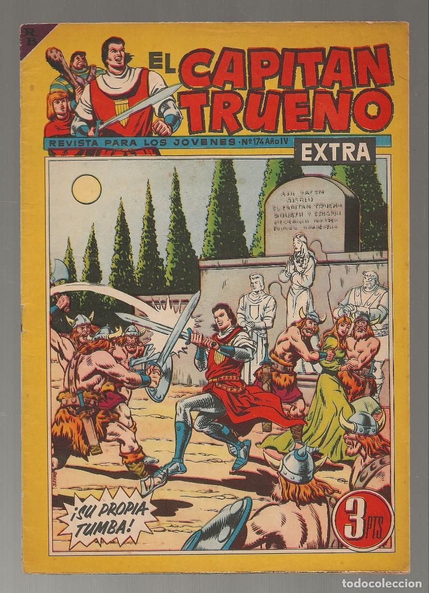 Giornalini: EL CAPIT&Aacute;N TRUENO EXTRA N&ordm; 174 - SU PROPIA TUMBA - BRUGUERA 1963 ''BUEN ESTADO''