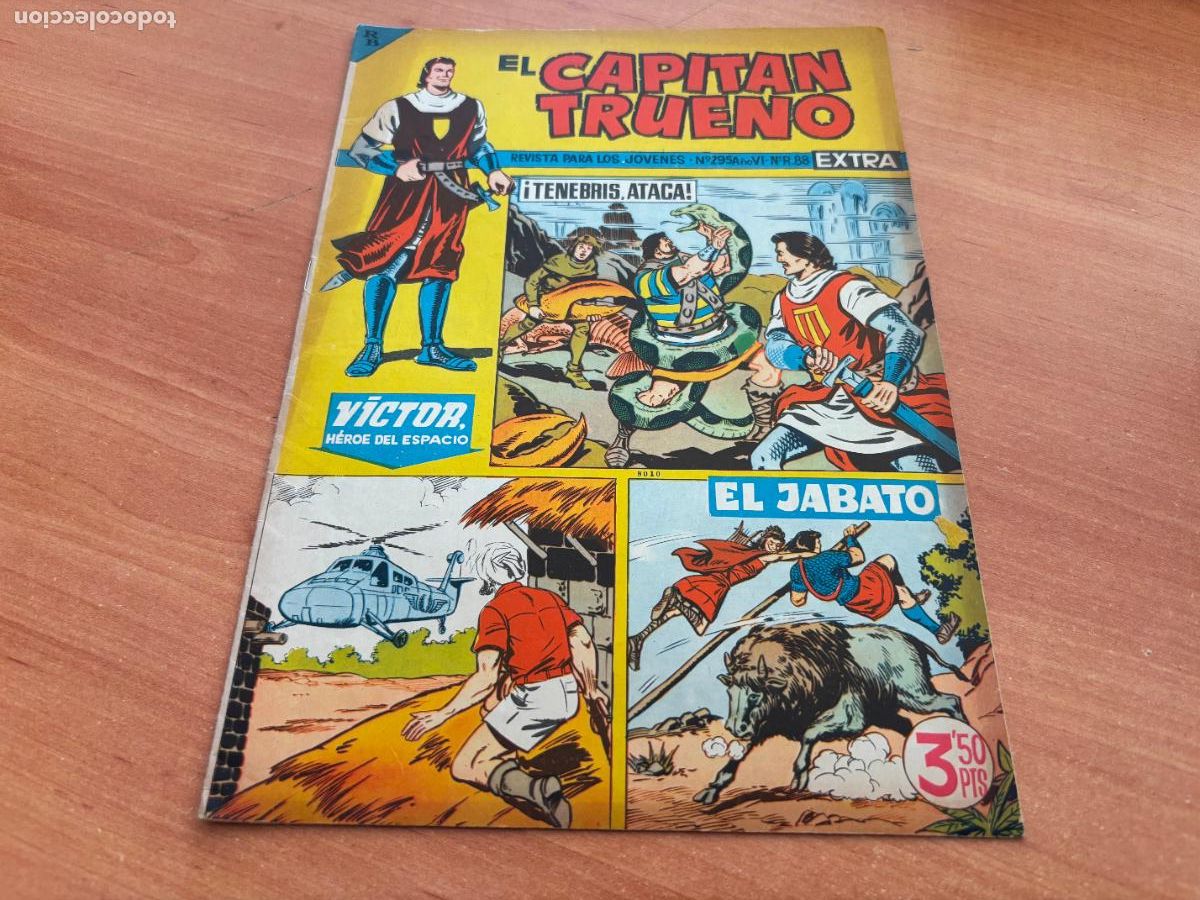 BDs: EL CAPITAN TRUENO EXTRA N&ordm; 295. INCLUYE AVENTURA JABATO (BRUGUERA) (COIB259)