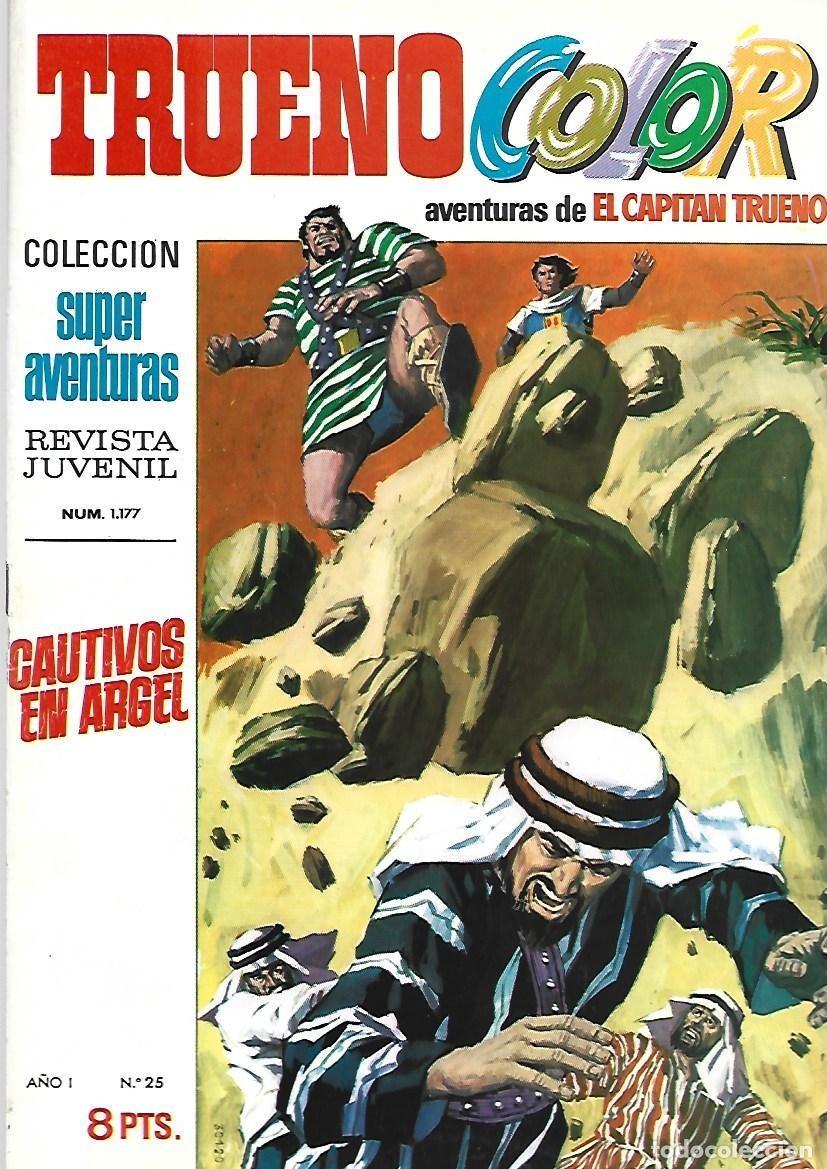 Tebeos: Trueno color 25: cautivos en Argel, 1969, Bruguera, muy buen estado