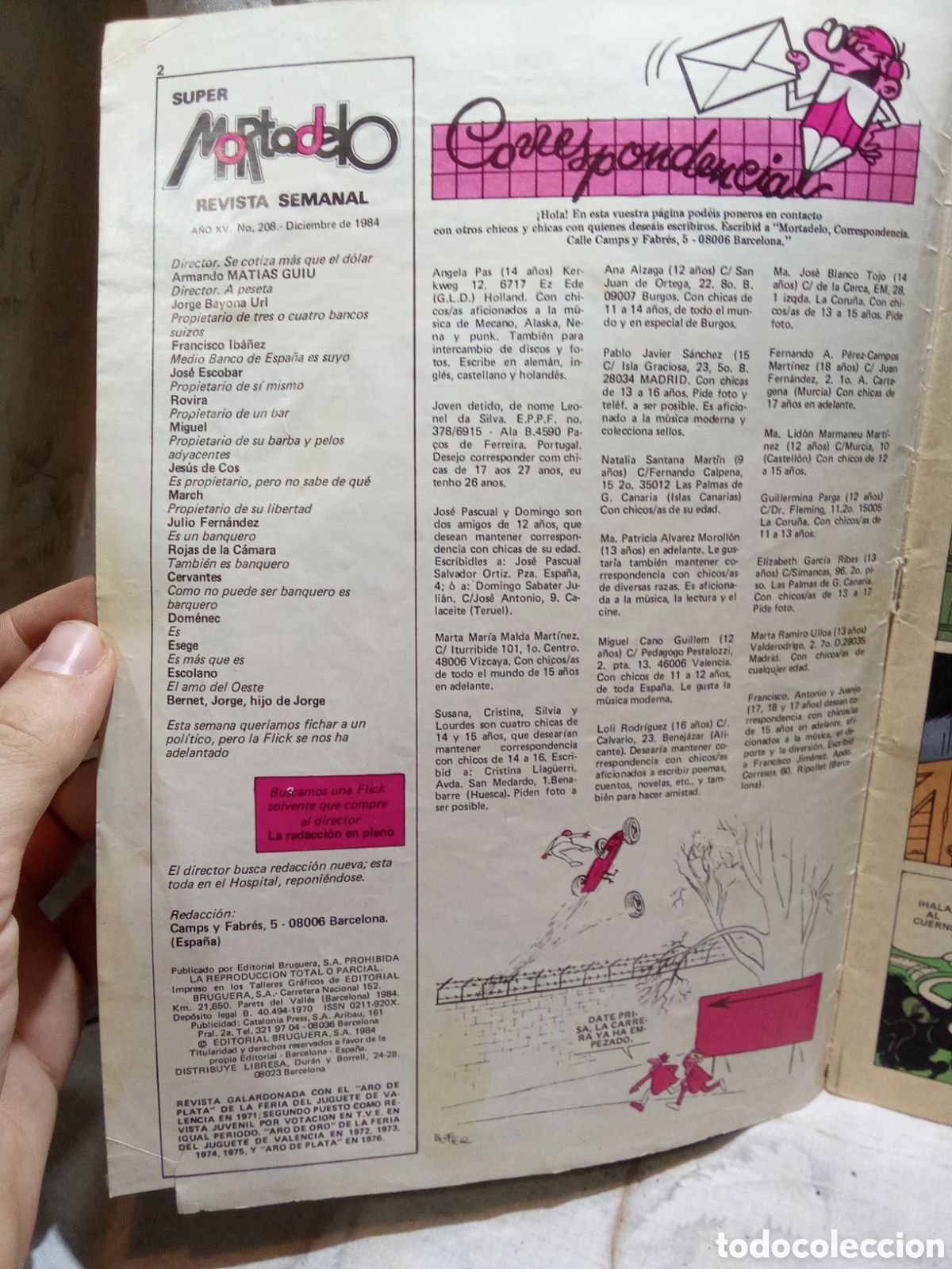 Tebeos: C&Oacute;MIC MORTADELO N&deg; 208 DE BRUGUERA - Foto 2