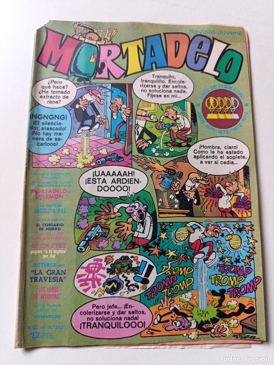 Revista Cómic Tebeo Mortadelo nº 262 Bruguera Astérix La Abuelita Paz anuncio Nocilla Baby Mocosete