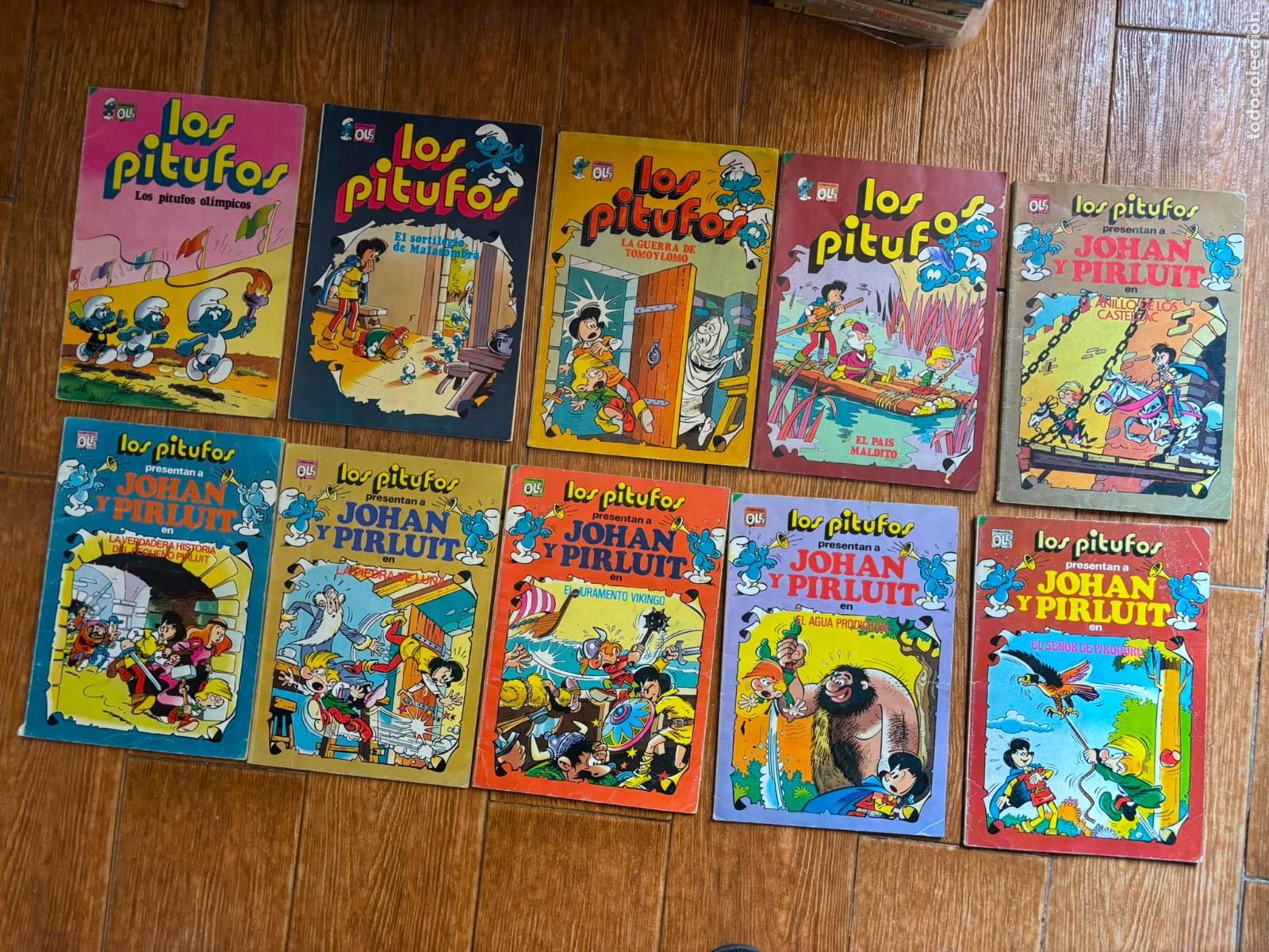 Tebeos: COLECCION OLE LOS PITUFOS Y JOHAN & PIRLUIT COLECCION COMPLETA 20 NUMEROS EDITORIAL BRUGUERA