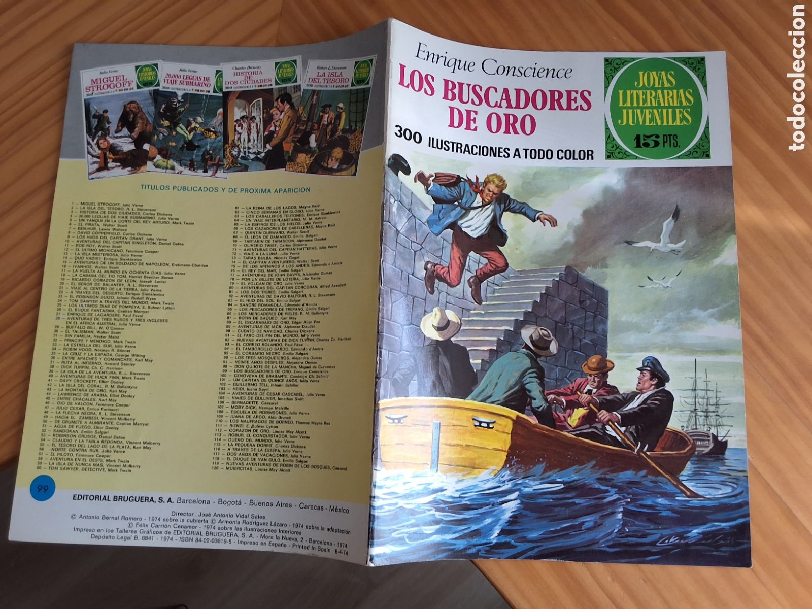 Tebeos: Joyas literarias juveniles comic n&uacute;mero 99 los buscadores de oro a&ntilde;o 1974/4 edici&oacute;n 1&deg;