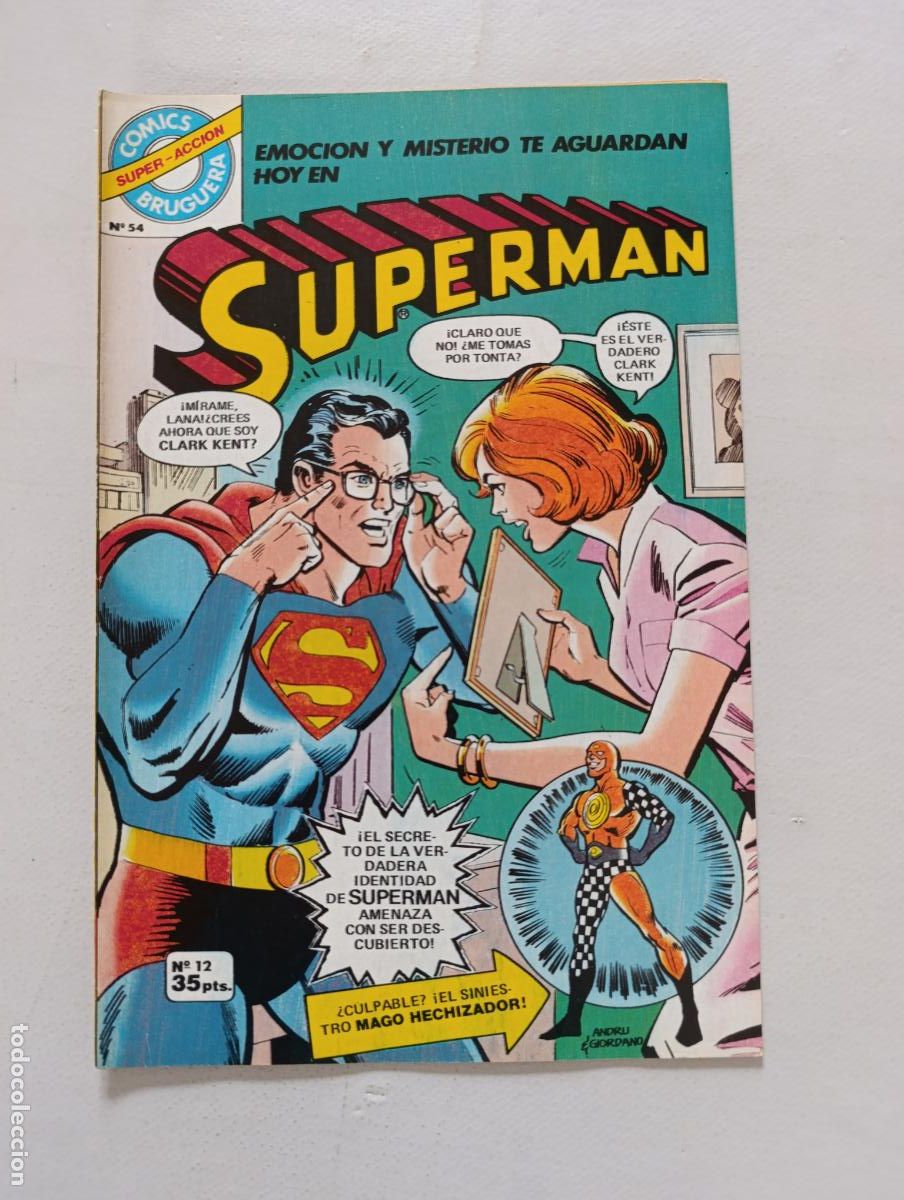 Tebeos: SUPERMAN N&ordm; 12 / SUPER ACCION N&ordm; 54 - BRUGUERA (125)