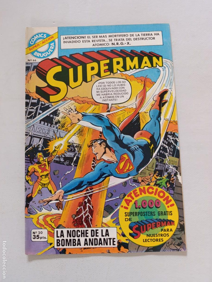 Tebeos: SUPERMAN N&ordm; 20 / SUPER ACCION N&ordm; 66 - BRUGUERA (125)