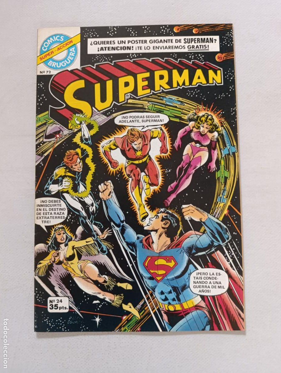 Tebeos: SUPERMAN N&ordm; 24 / SUPER ACCION N&ordm; 72 - BRUGUERA (125)