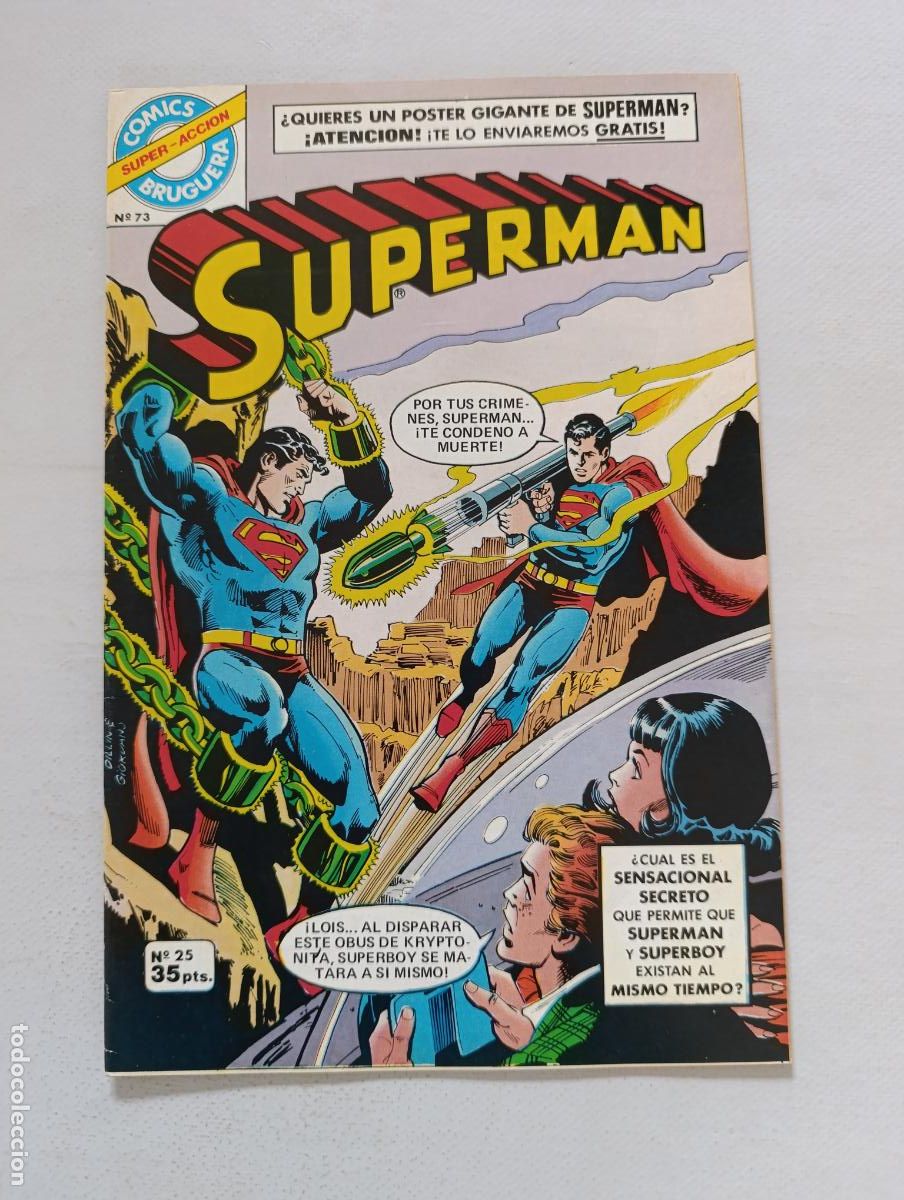 Tebeos: SUPERMAN N&ordm; 25 / SUPER ACCION N&ordm; 73 - BRUGUERA (125)
