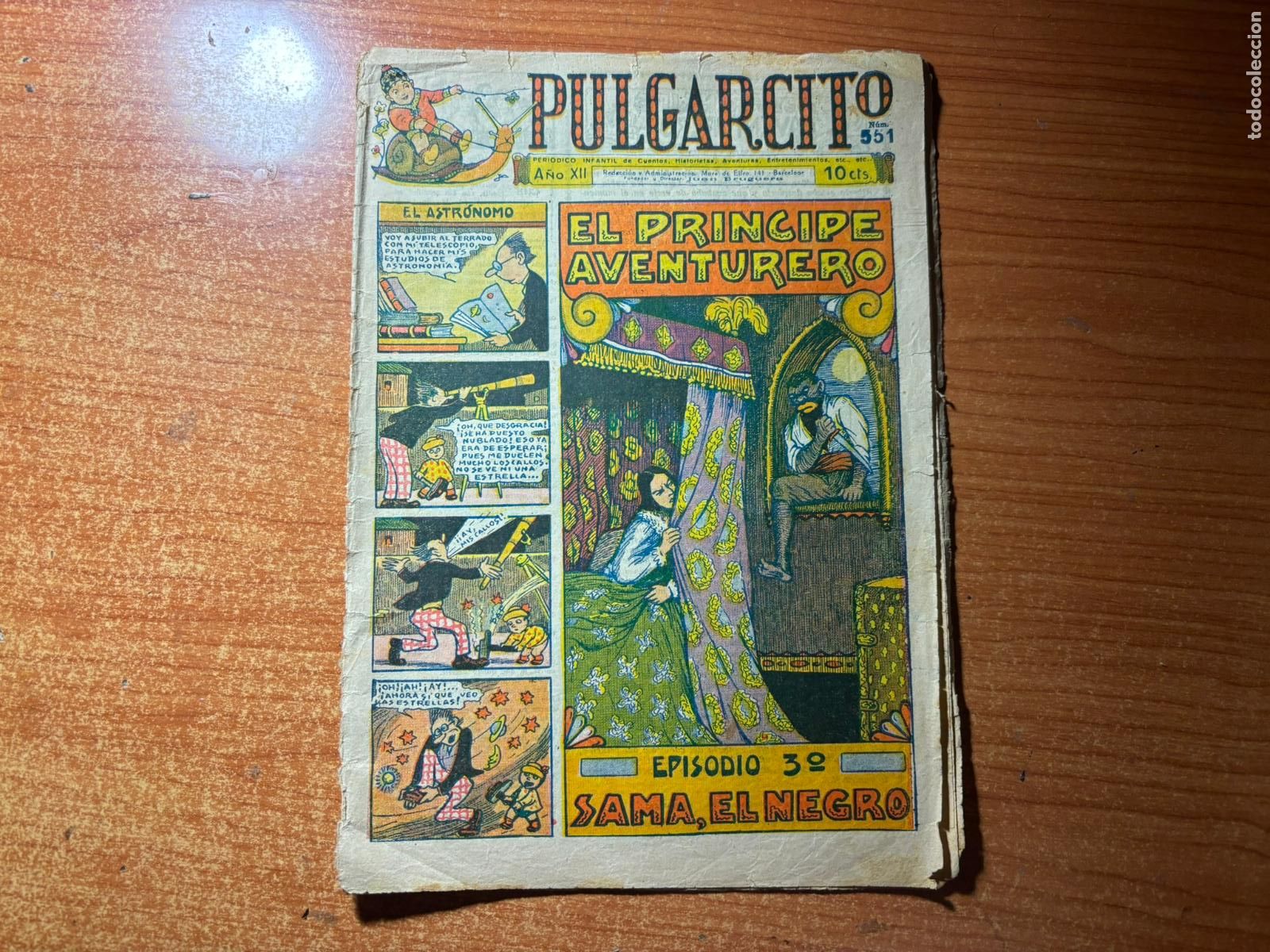 Tebeos: PULGARCITO N&ordm; 551 EL GATO NEGRO ORIGINAL