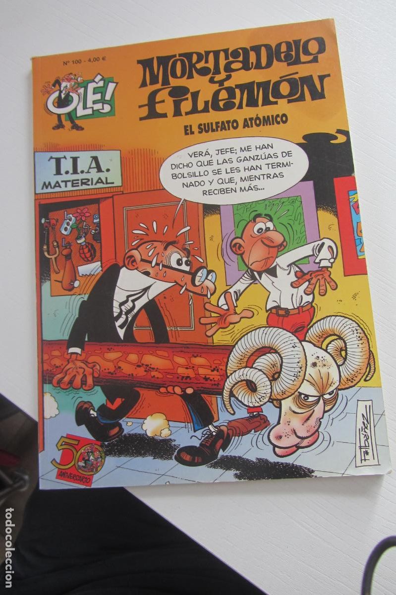 Tebeos: MORTADELO Y FILEMON N&ordm; 100 el sulfato at&oacute;mico OLE EDICIONES B. FORMATO GRANDE FRANCISCO IBA&Ntilde;EZ ARX94