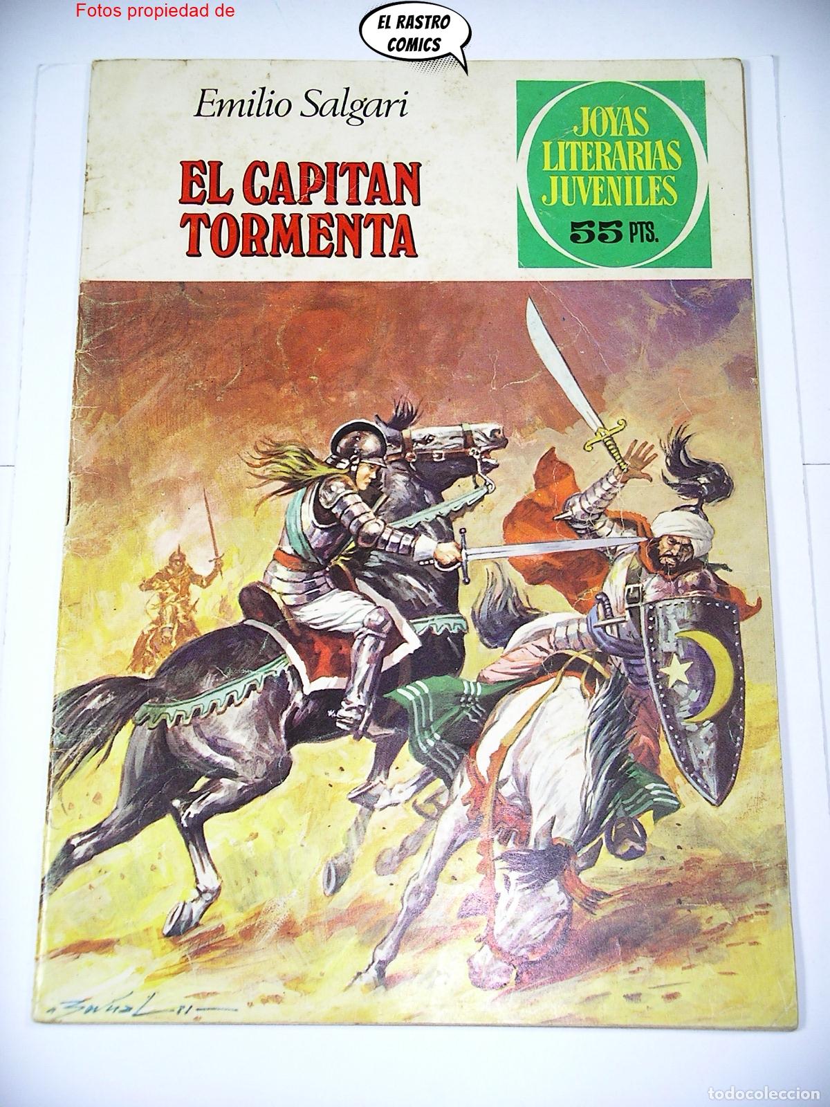Tebeos: El Capit&aacute;n Tormenta, Joyas literarias juveniles n&ordm; 239, Emilio Salgari, ed Bruguera 1981