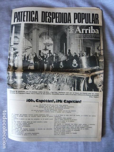 Tebeos: ARRIBA PERIODICO MUERTE DE FRANCO 22 DE NOVIEMBRE DE 1975