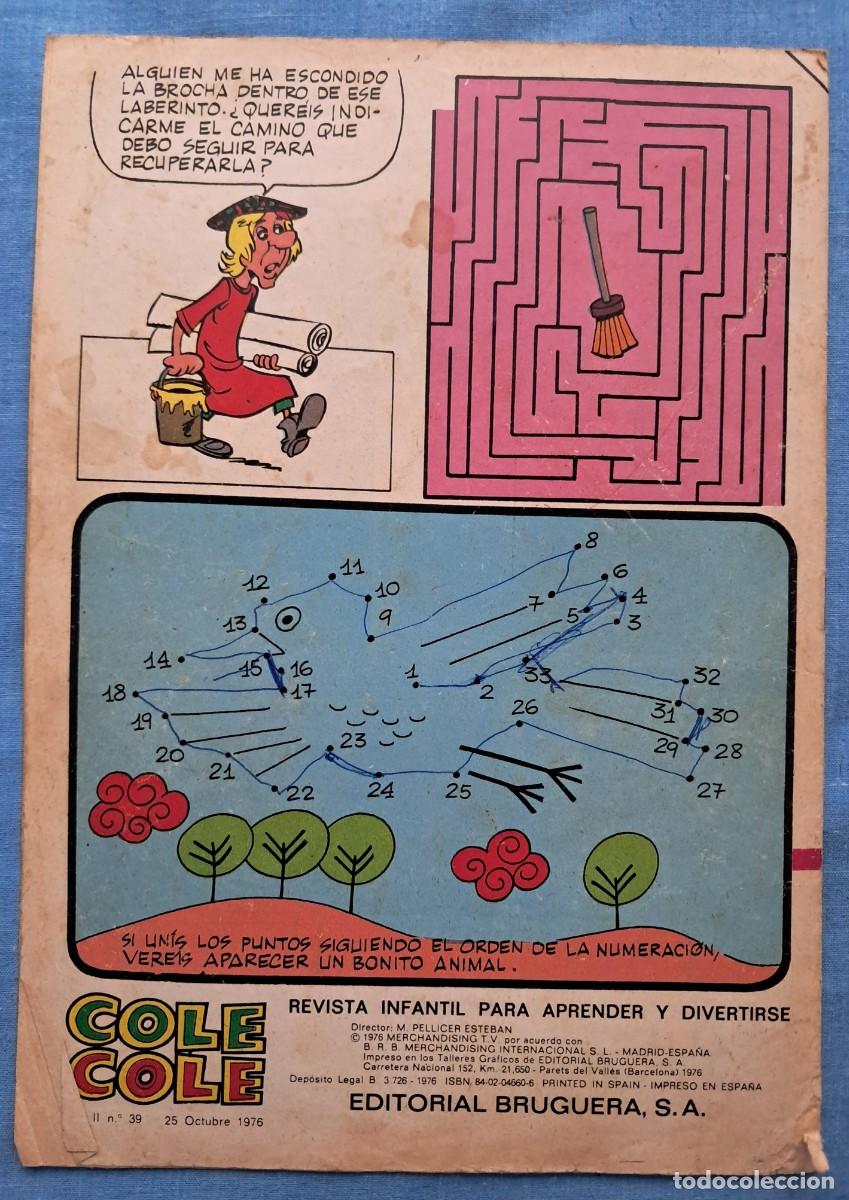 Tebeos: C&Oacute;MIC COLE-COLE N&ordm; 39 DE EDITORIAL BRUGUERA - Foto 2