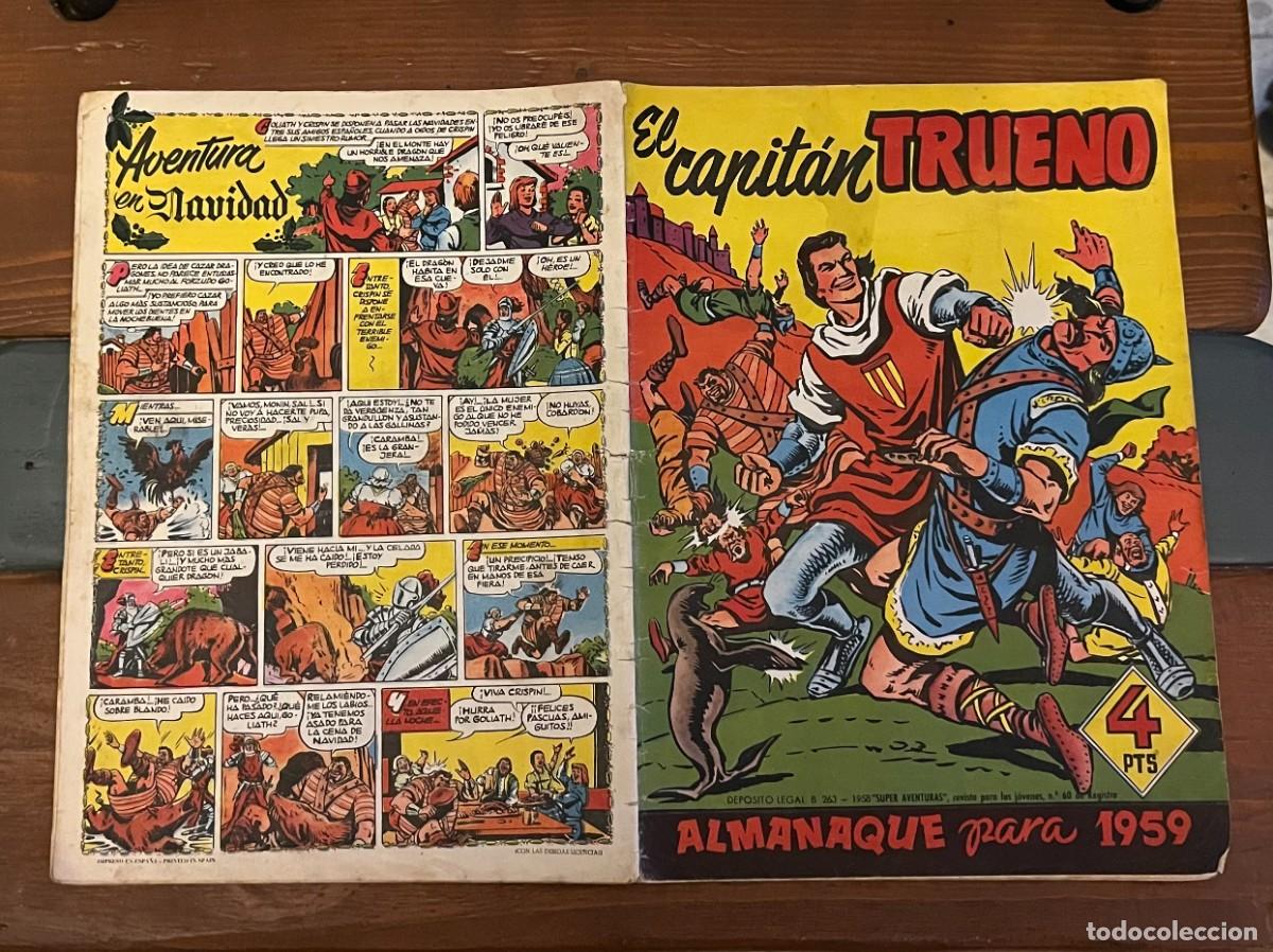 Tebeos: COMIC CAPITAN TRUENO ORIGINAL ALMANAQUE 1959 - Foto 1