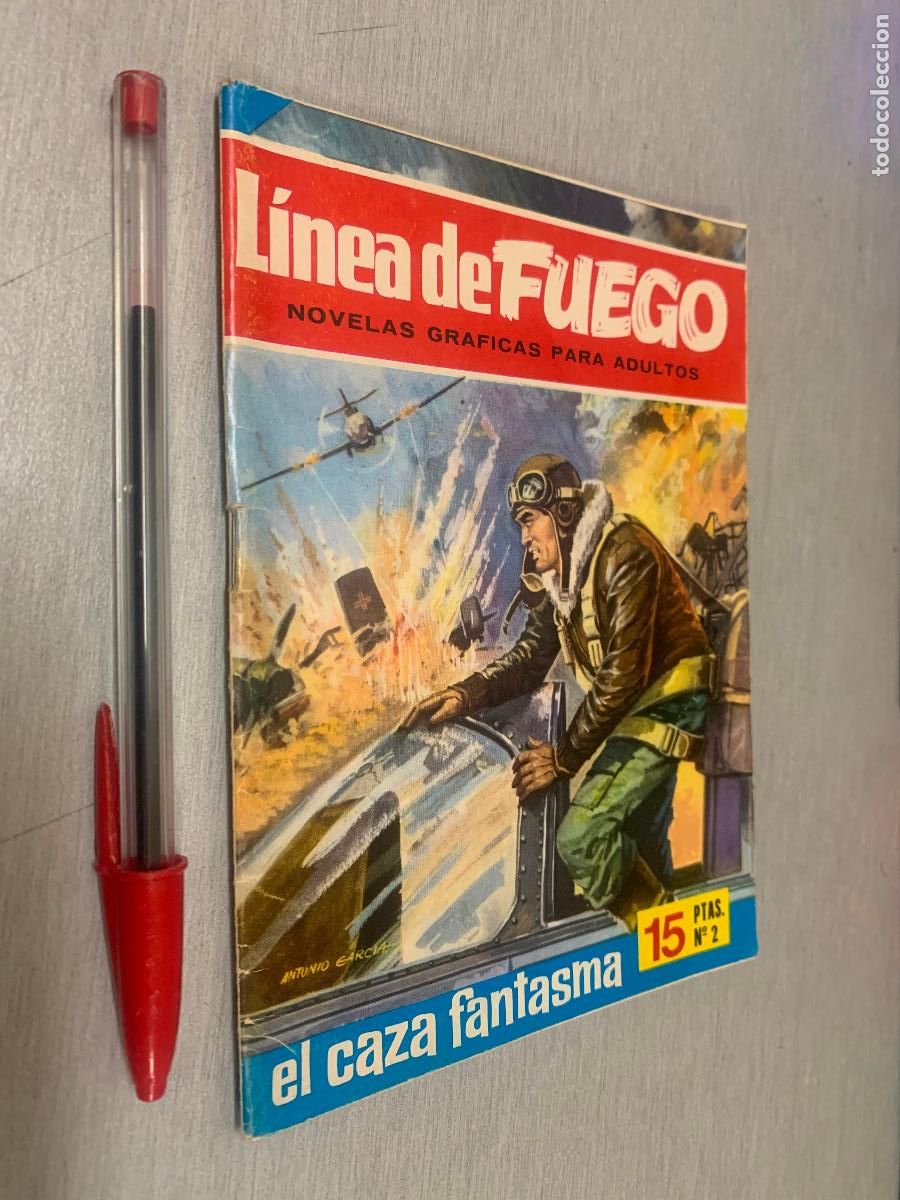 Tebeos: L&Iacute;NEA DE FUEGO N&ordm; 2: EL CAZA FANTASMA / BRUGUERA 1976 (15 PTAS.)