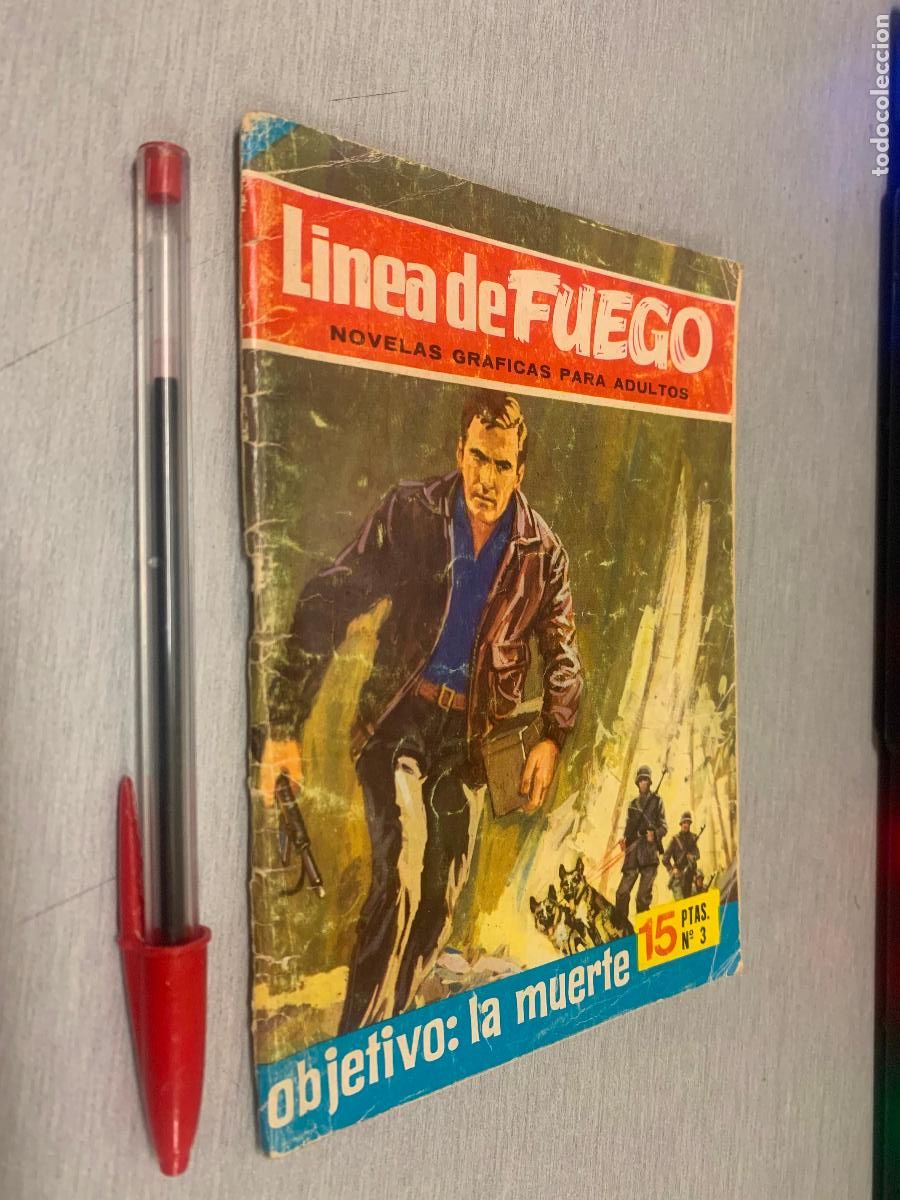 Tebeos: L&Iacute;NEA DE FUEGO N&ordm; 3 OBJETIVO: LA MUERTE / BRUGUERA 1976 (15 PTAS.)
