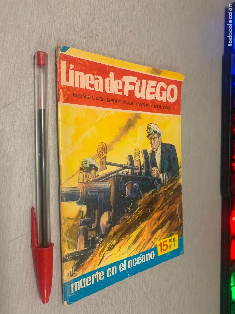 Tebeos: L&Iacute;NEA DE FUEGO N&ordm; 4 MUERTE EN EL OC&Eacute;ANO / BRUGUERA 1976 (15 PTAS.)