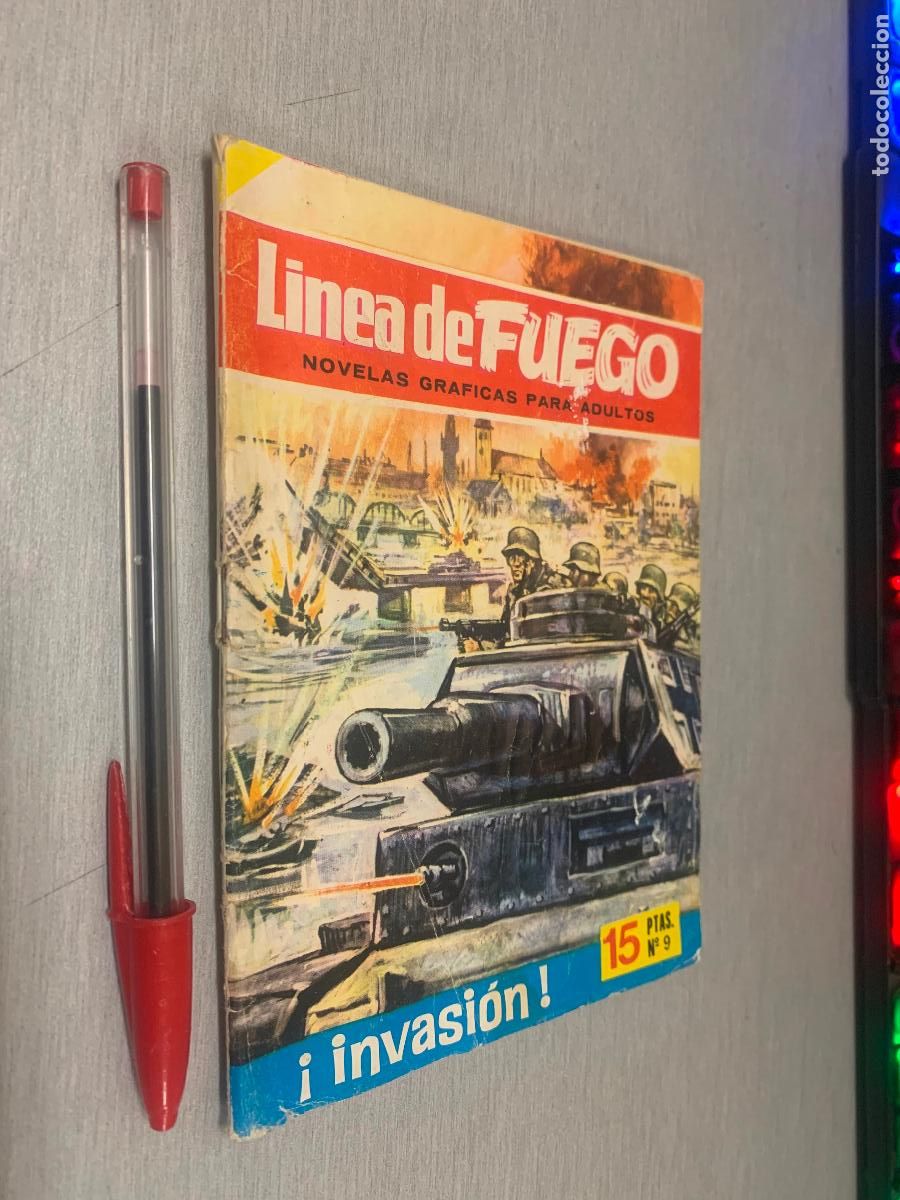 Tebeos: L&Iacute;NEA DE FUEGO N&ordm; 9 &iexcl;INVASI&Oacute;N! / BRUGUERA 1976 (15 PTAS.)