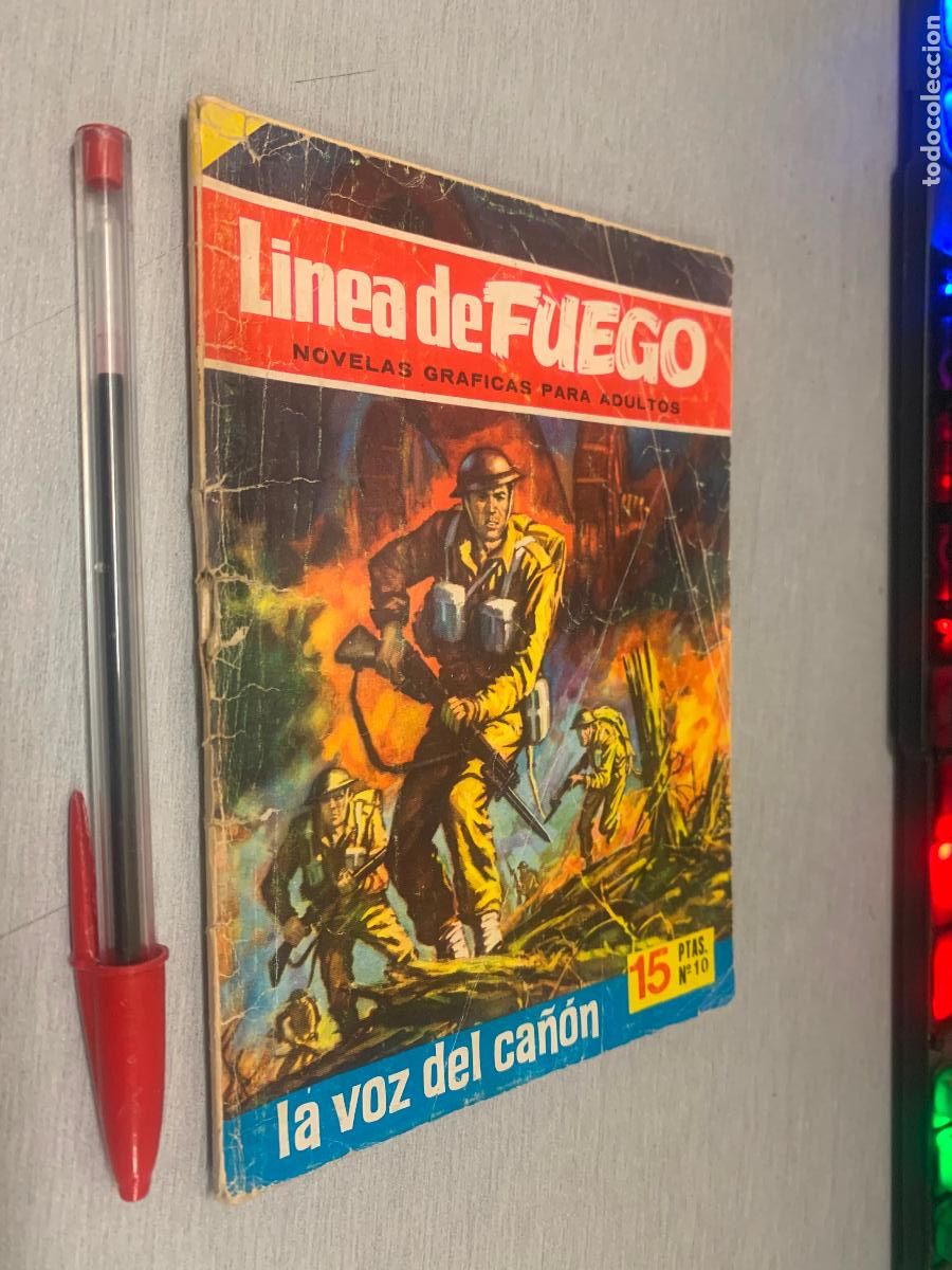 Tebeos: L&Iacute;NEA DE FUEGO N&ordm; 10 LA VOZ DEL CA&Ntilde;&Oacute;N / BRUGUERA 1976 (15 PTAS.)