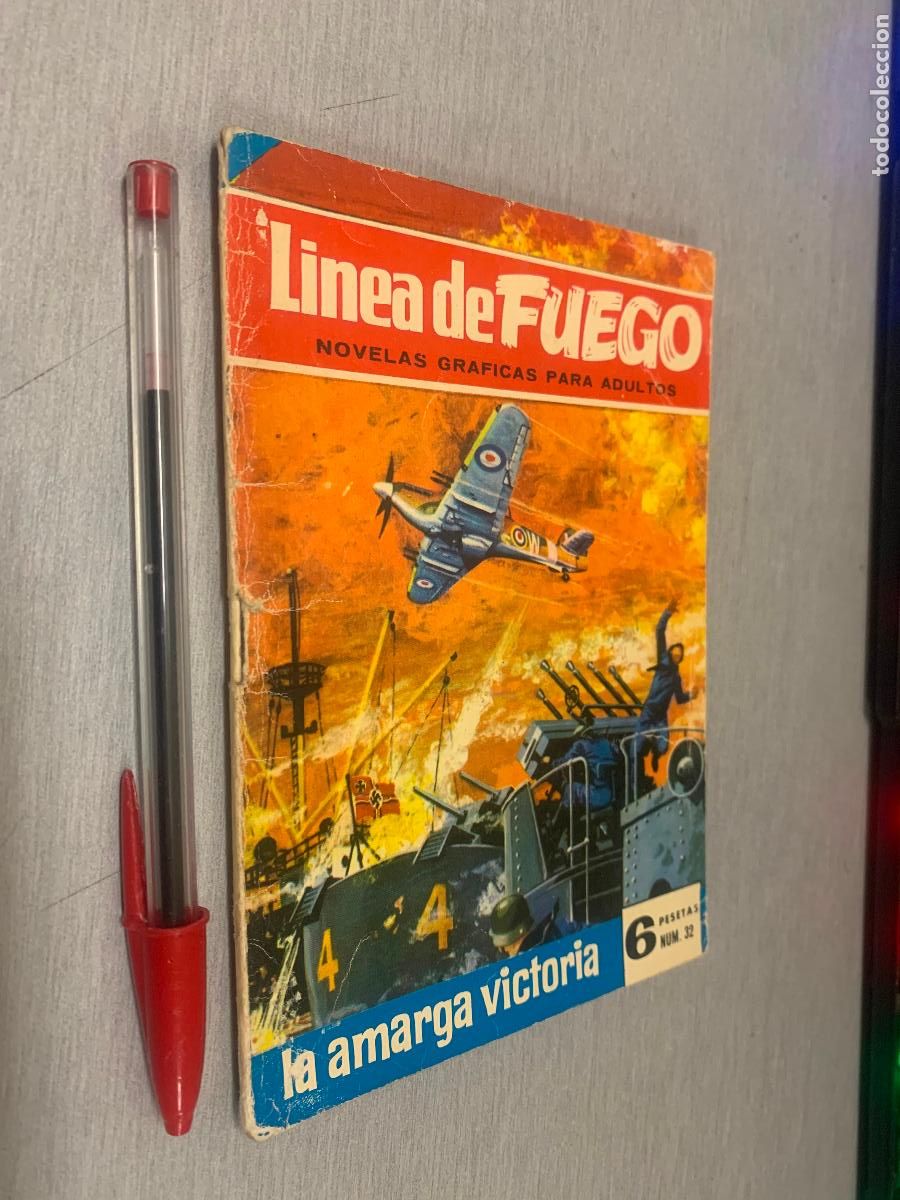 Tebeos: L&Iacute;NEA DE FUEGO N&ordm; 32 LA AMARGA VICTORIA / BRUGUERA 1966 (6 PTAS.)