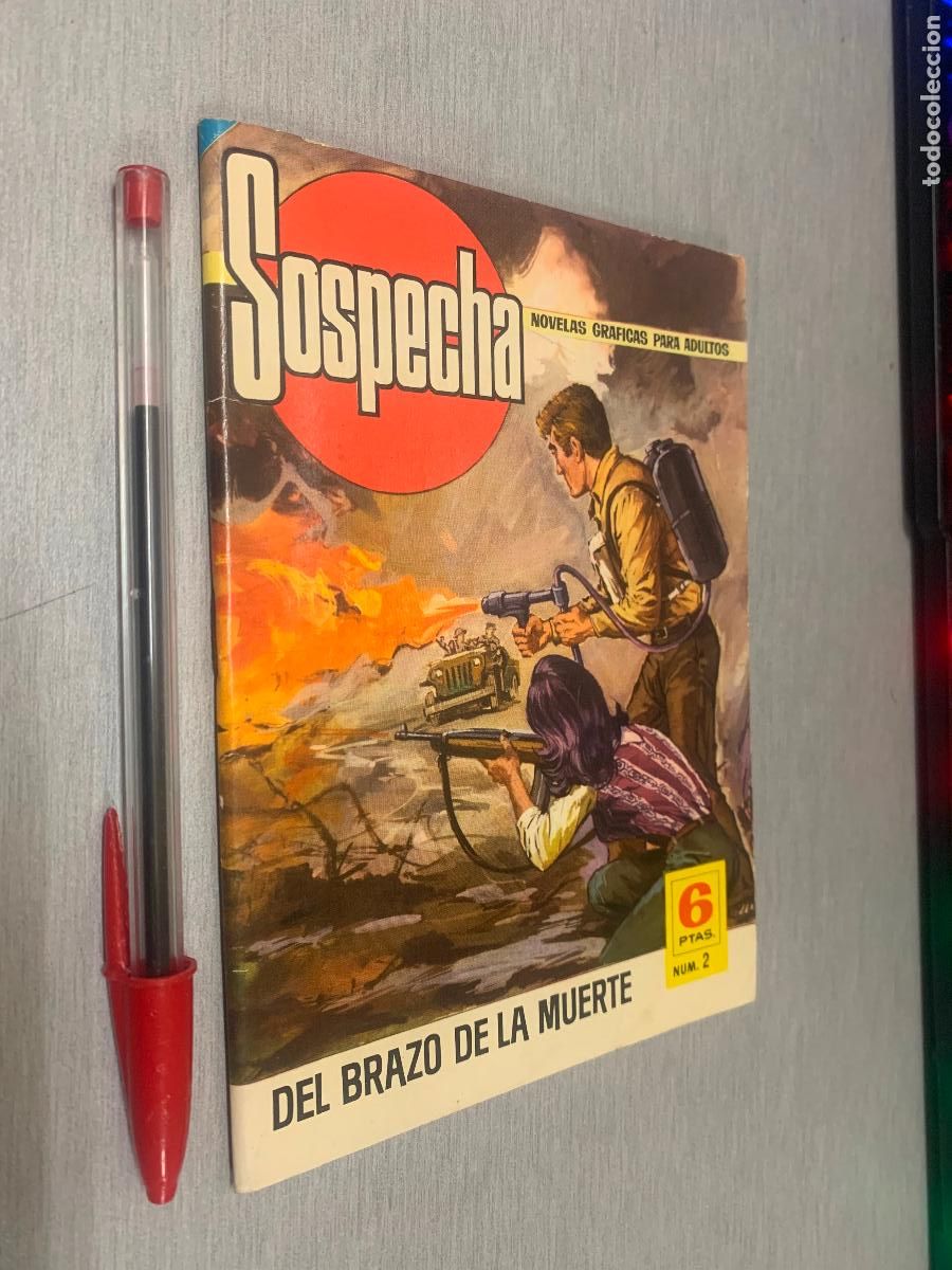 Tebeos: SOSPECHA N&ordm; 2: EL BRAZO DE LA MUERTE / NOVELA GR&Aacute;FICA - BRUGUERA 1964 (6 PTAS.)