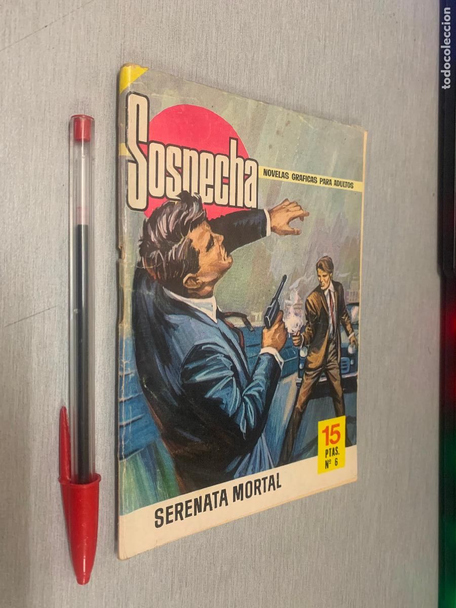 Tebeos: SOSPECHA N&ordm; 6: SERENATA MORTAL / NOVELA GR&Aacute;FICA - BRUGUERA 1976 (15 PTAS.)
