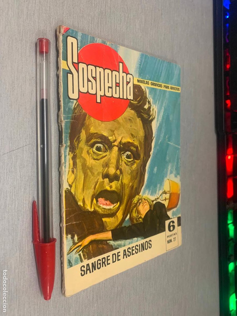 Tebeos: SOSPECHA N&ordm; 27: SANGRE DE ASESINOS / NOVELA GR&Aacute;FICA - BRUGUERA 1966 (6 PTAS.)